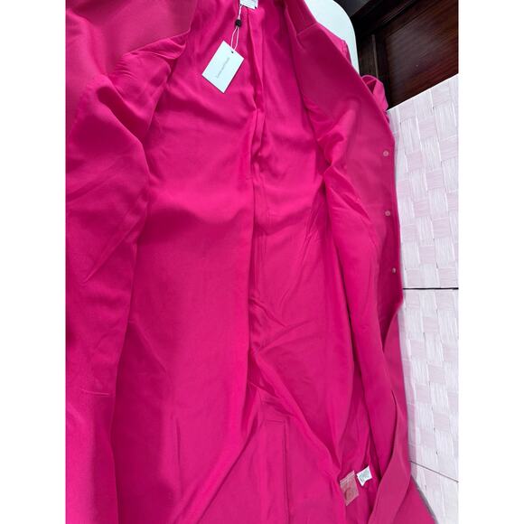 "NEW W/DEFECT"  "Lovers & Friends" Hot Pink Trench Coat SZ XS Fairy Goth Blondie - Picture 16 of 16
